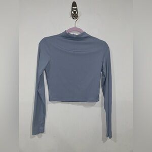 Lululemon All Aligned Long Sleeve Mock Neck Blue Size 6 (Read)